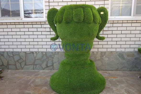 Топиари вазон Чаша — газон Premium