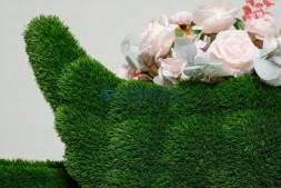 Топиари лебедь Аглия, с кашпо — газон Eco