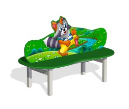 Лавочка детская двойная “Енот”, МФ-05.1