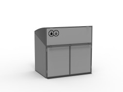 Контейнерный шкаф для ТБО «Модуль» с металлическим фасадом, 255.05.01