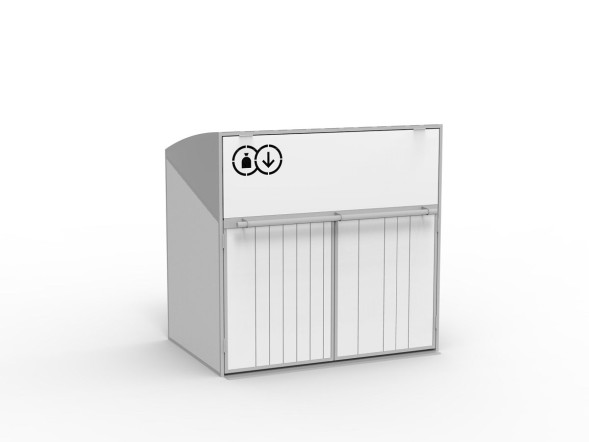 Контейнерный шкаф для ТБО «Модуль» с металлическим фасадом, 255.05.01