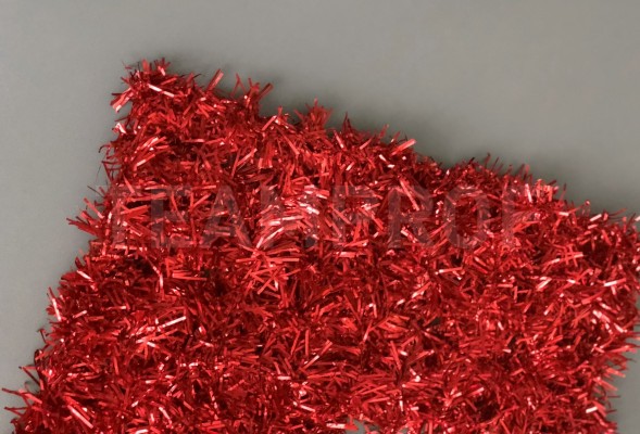 Gloss Net, сетчатый ковер из мишуры на проволочном каркасе, КРАСНАЯ