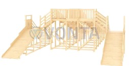 Зимняя горка IgraGrad Snow Fox 4 ската без окраски