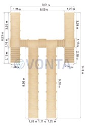 Зимняя горка IgraGrad Snow Fox 4 ската без окраски