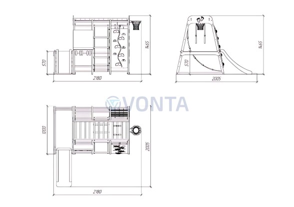 Детский комплекс Савушка Непоседа 7 oak