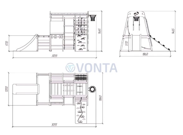 Детский комплекс Савушка Непоседа 7 oak