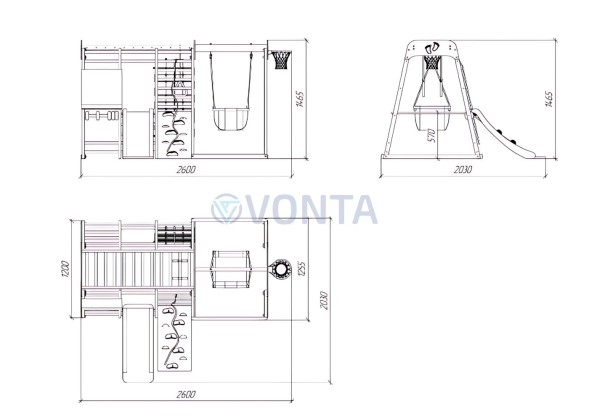 Детский комплекс Савушка Непоседа 8 oak