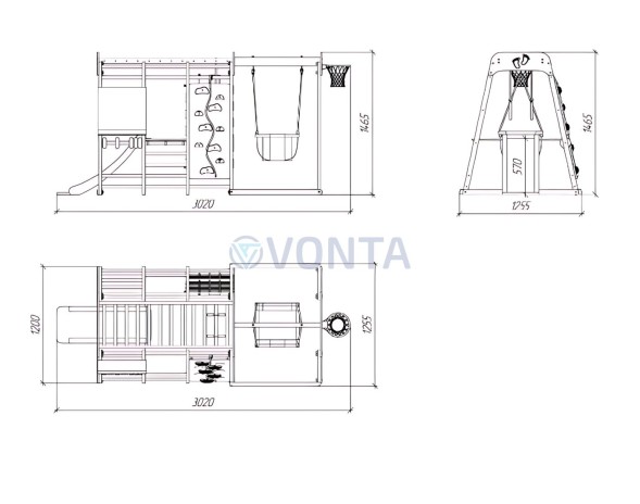 Детский комплекс Савушка Непоседа 8 oak