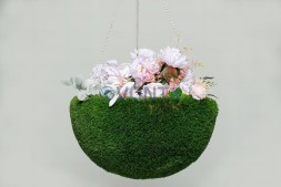 Топиари подвесное кашпо Нино, d = 65 см — газон Deluxe