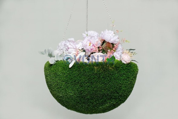Топиари подвесное кашпо Нино, d = 65 см — газон Deluxe