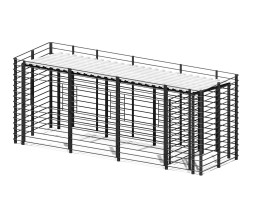 Контейнерная площадка “Сити” (на 3 контейнера + хоз. блок), ХОЗ-13.1