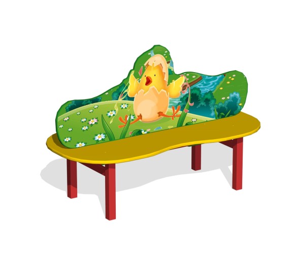 Лавочка детская двойная “Цыпленок”, МФ-05.2