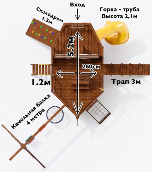 Детская площадка "Корабль Колумб"