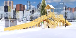 Зимняя горка Савушка Зима Wood 11