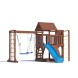Детская деревянная игровая площадка для улицы дачи CustWood Scout SC10 с деревянной крышей