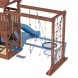 Детская деревянная игровая площадка для улицы дачи CustWood Scout SC10 с деревянной крышей