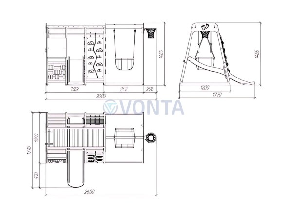 Детский комплекс Савушка Непоседа 9 oak