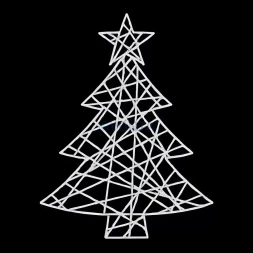 Светодиодная фигура Елочка 2D 100 см., (SR358)