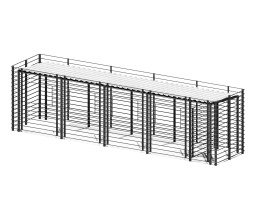 Контейнерная площадка “Сити” (на 4 контейнера + хоз. блок), ХОЗ-13