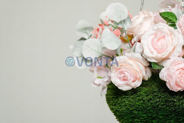 Топиари подвесное кашпо Нино, d = 45 см — газон Deluxe