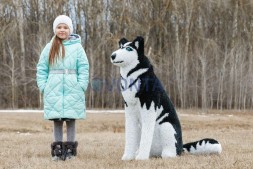Топиари собака хаски, Бреста — газон Eco