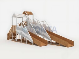 Зимняя горка IgraGrad Snow Fox скат 8 и 5 м мод.2