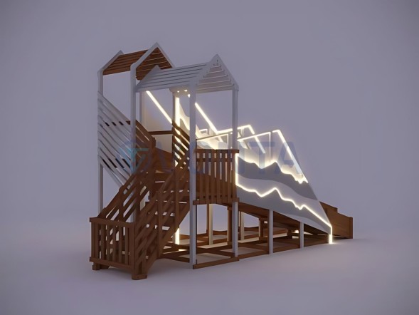 Зимняя горка IgraGrad Snow Fox скат 8 и 5 м мод.2