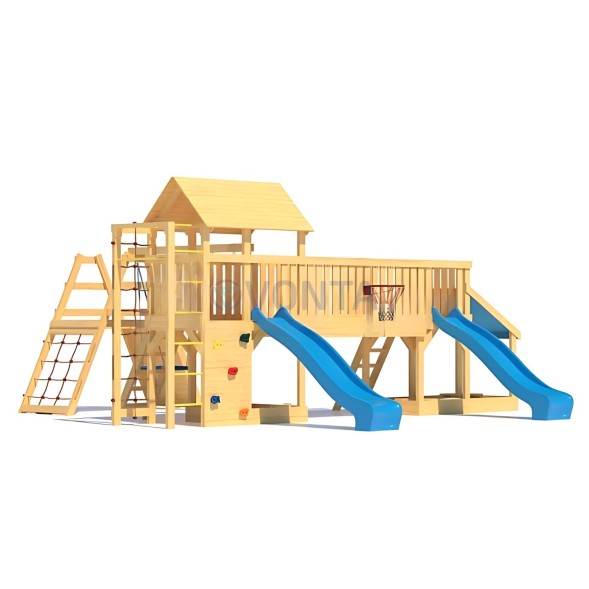 Детская деревянная игровая площадка для улицы дачи CustWood Scout S12