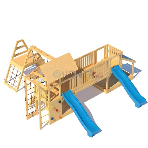 Детская деревянная игровая площадка для улицы дачи CustWood Scout S12