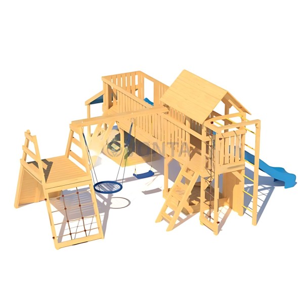 Детская деревянная игровая площадка для улицы дачи CustWood Scout S12