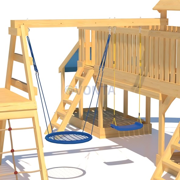 Детская деревянная игровая площадка для улицы дачи CustWood Scout S12