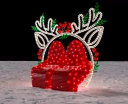 Светодиодная фигура из мишуры Скамейка Олененок 190 см., (SR071)