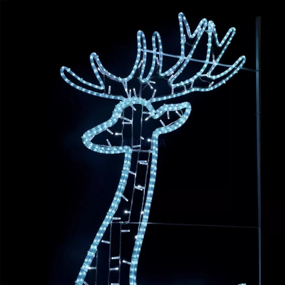 Светодиодная консоль Олень в Профиль 90*240 см, холодный белый, , (LC-13406)