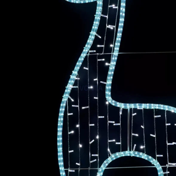 Светодиодная консоль Олень в Профиль 90*240 см, холодный белый, , (LC-13406)