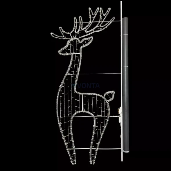 Светодиодная консоль Олень в Профиль 90*240 см, холодный белый, , (LC-13406)