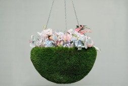 Топиари подвесное кашпо Нино, d = 55 см — газон Deluxe