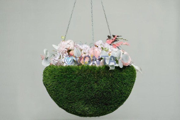 Топиари подвесное кашпо Нино, d = 55 см — газон Deluxe