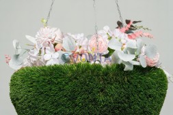 Топиари подвесное кашпо Нино, d = 55 см — газон Deluxe