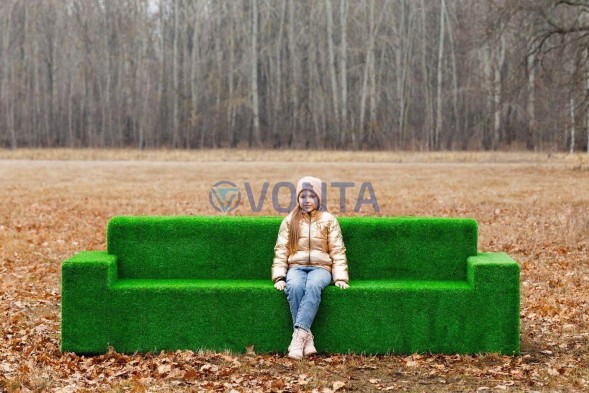 Топиари диван с подушкой — газон Eco+