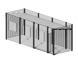 Контейнерная площадка “Промо” (на 3 контейнера + хоз. блок), ХОЗ-09