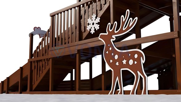 Зимняя заливная горка Сибирячка