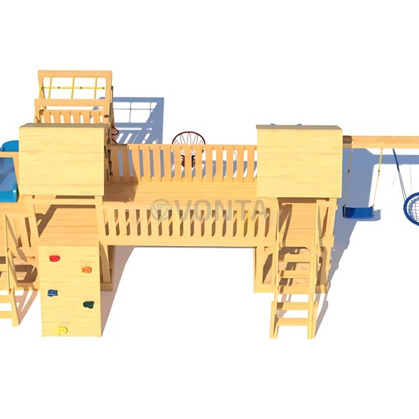 Детская деревянная игровая площадка для улицы дачи CustWood Scout S13