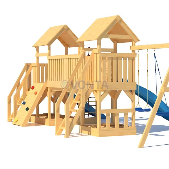 Детская деревянная игровая площадка для улицы дачи CustWood Scout S13