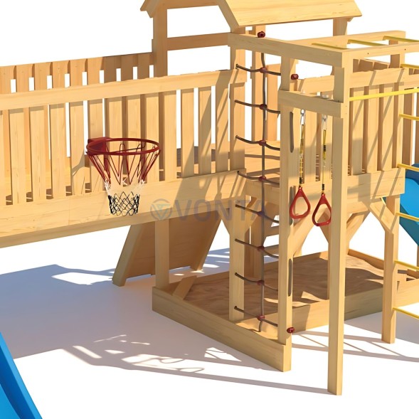 Детская деревянная игровая площадка для улицы дачи CustWood Scout S13