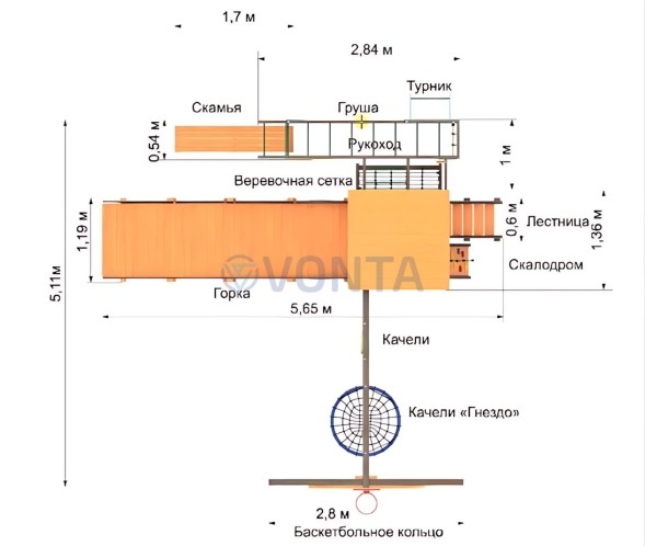Детская площадка IgraGrad Спорт 1 с зимним модулем