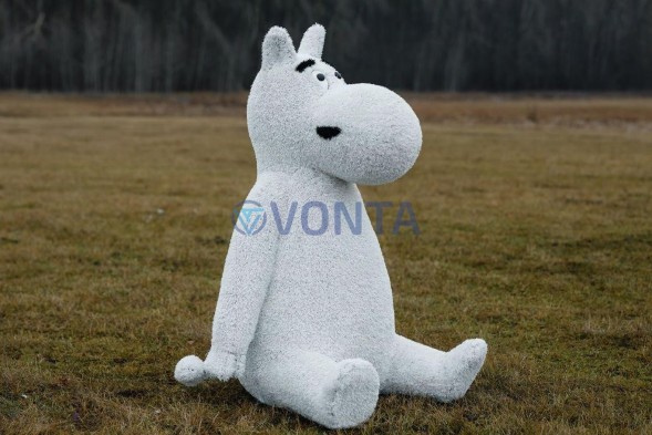 Топиари бегемот Пломбир — газон Eco