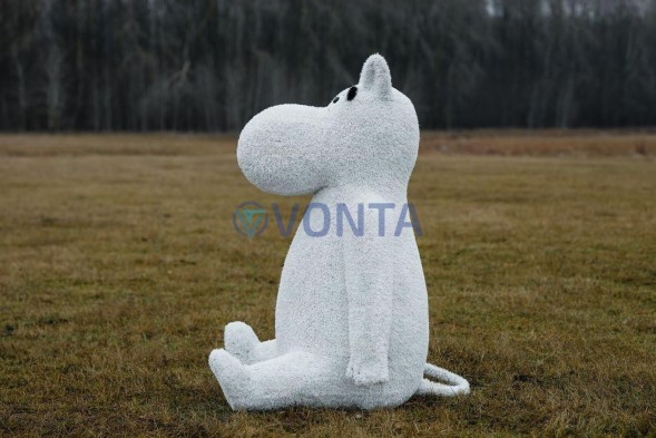 Топиари бегемот Пломбир — газон Eco