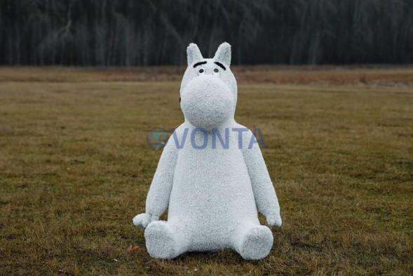 Топиари бегемот Пломбир — газон Eco