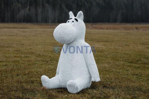 Топиари бегемот Пломбир — газон Eco