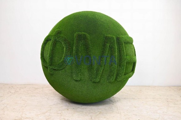 Топиари шар с логотипом d=200 — газон Eco+Deluxe